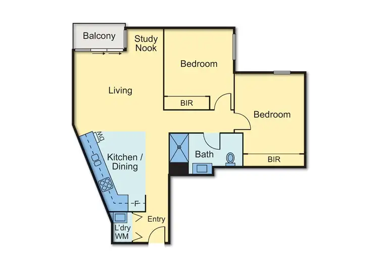 Floorplan of Homely apartment listing, 1810/283 City Road, Southbank VIC 3006