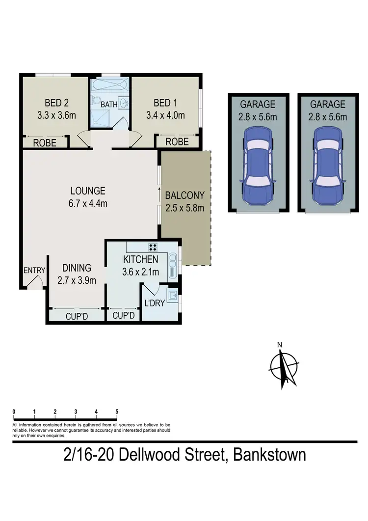 Floorplan of Homely unit listing, 2/16-20 Dellwood Street, Bankstown NSW 2200