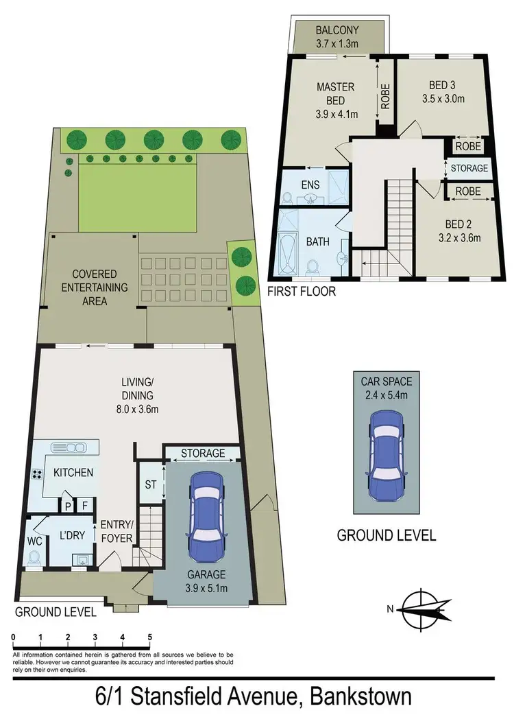 Floorplan of Homely townhouse listing, 6/1 Stansfield Avenue, Bankstown NSW 2200