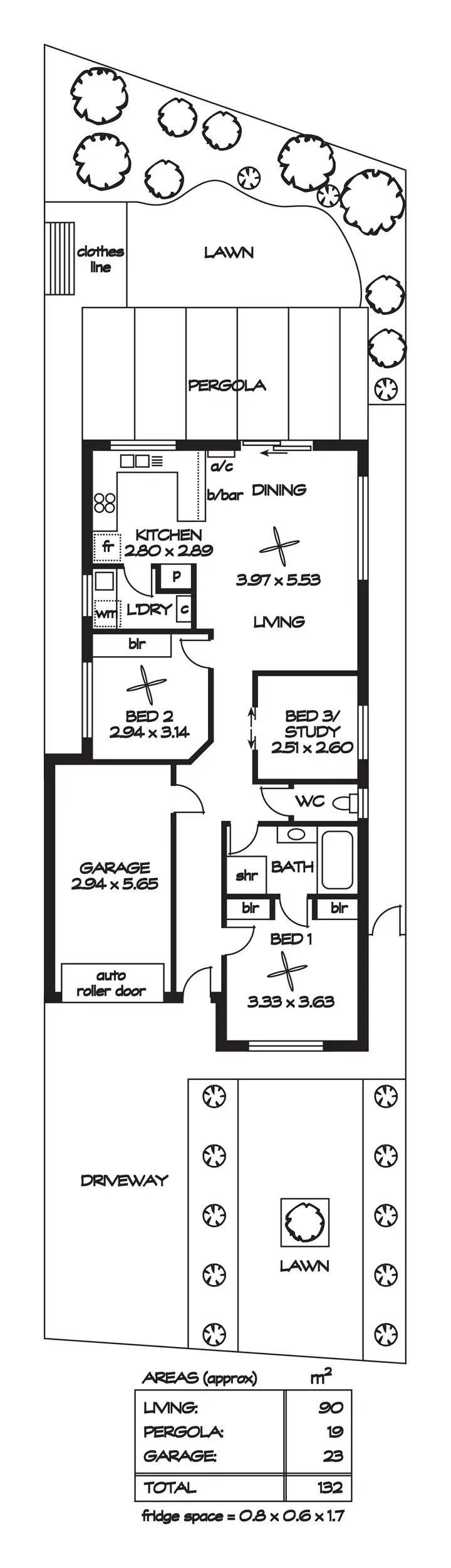 Floorplan of Homely house listing, 46A Creslin Avenue, Ingle Farm SA 5098