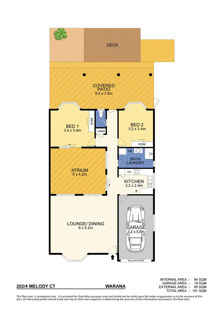 Floorplan of Homely unit listing, Unit 202/4 Melody Court, Warana QLD 4575