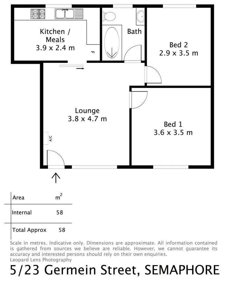 Floorplan of Homely unit listing, 5/23 Germein Street, Semaphore SA 5019