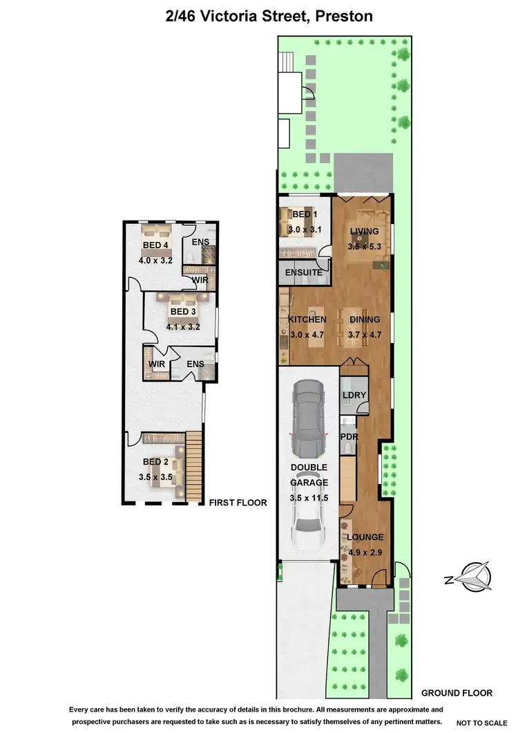 Floorplan of Homely townhouse listing, 1 & 2/46 Victoria Street, Preston VIC 3072