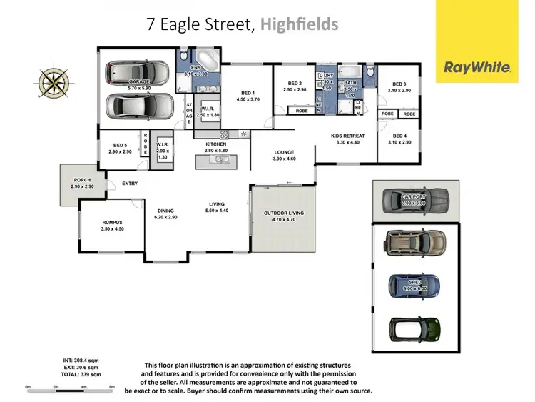 Floorplan of Homely house listing, 7 Eagle Street, Highfields QLD 4352