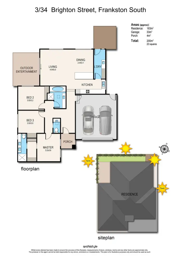 Floorplan of Homely unit listing, 3/34 Brighton Street, Frankston South VIC 3199