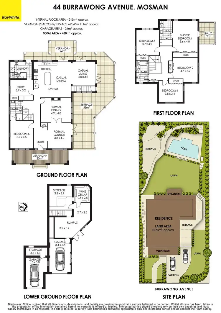 Floorplan of Homely house listing, 44 Burrawong Avenue, Mosman NSW 2088