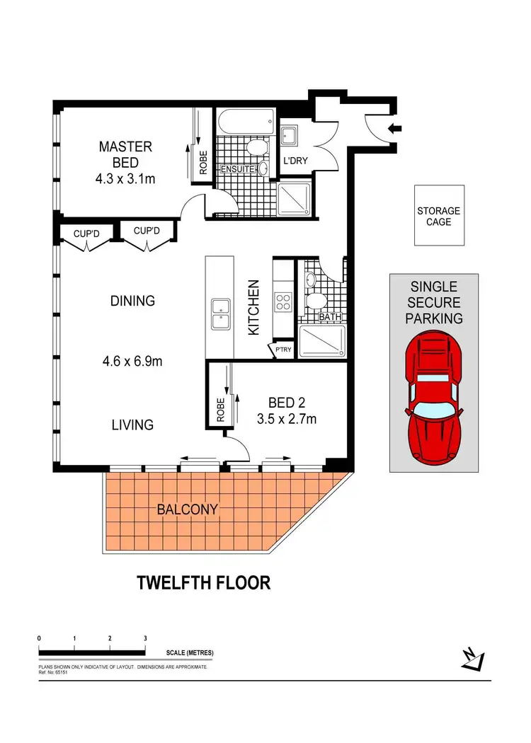 Floorplan of Homely apartment listing, 1214/20 Gadigal Avenue, Zetland NSW 2017