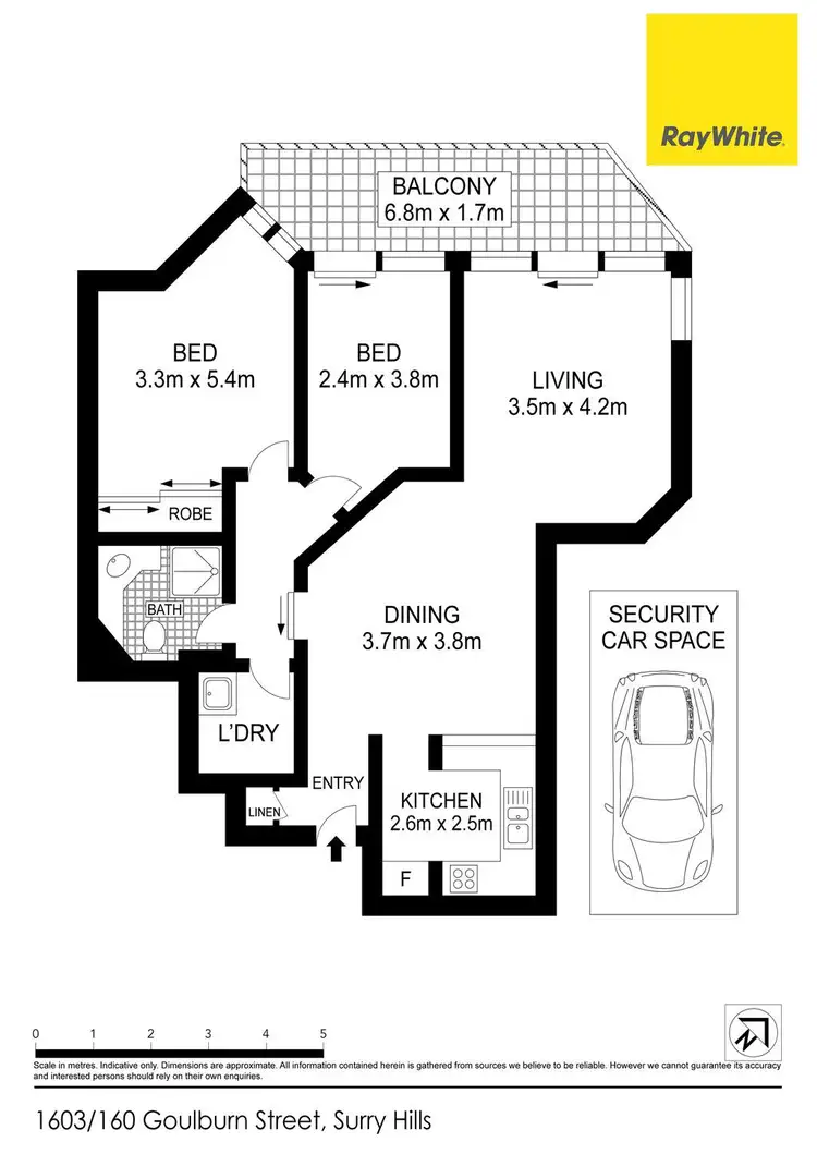 Floorplan of Homely apartment listing, 1603/160 Goulburn Street, Surry Hills NSW 2010