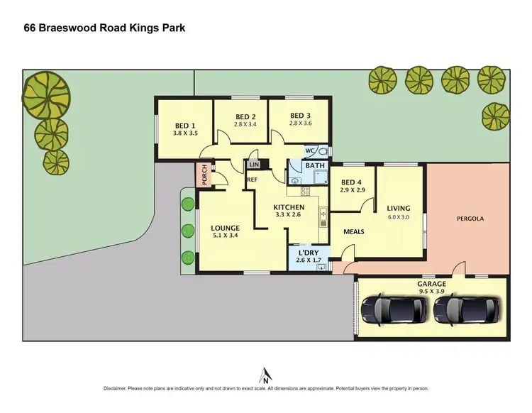 Floorplan of Homely house listing, 66 Braeswood Road, Kings Park VIC 3021