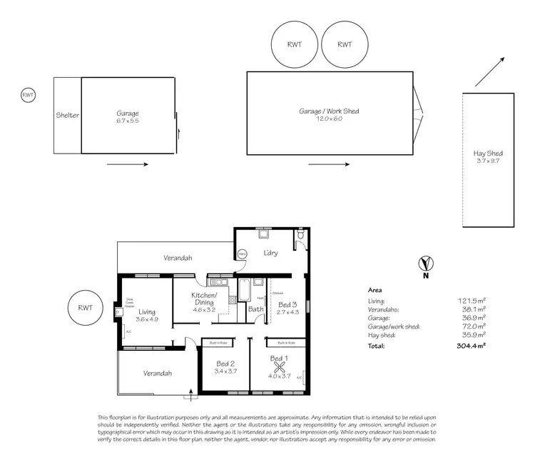 Floorplan of Homely rural property listing, 66 Nestor Road, Macclesfield SA 5153