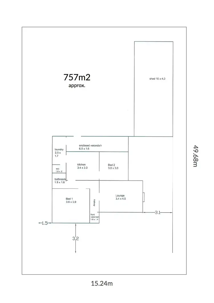 Floorplan of Homely house listing, 2 Howards Road, Beverley SA 5009