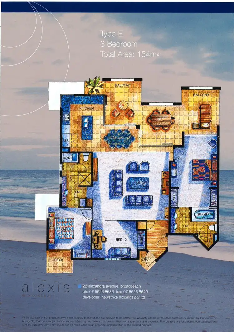 Floorplan of Homely unit listing, 16 'Alexis' 19 Mermaid Avenue, Mermaid Beach QLD 4218