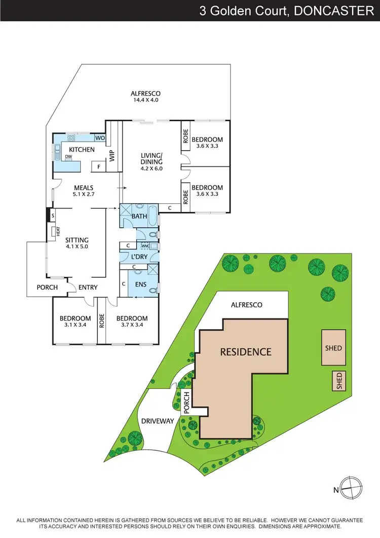 Floorplan of Homely house listing, 3 Golden Court, Doncaster VIC 3108