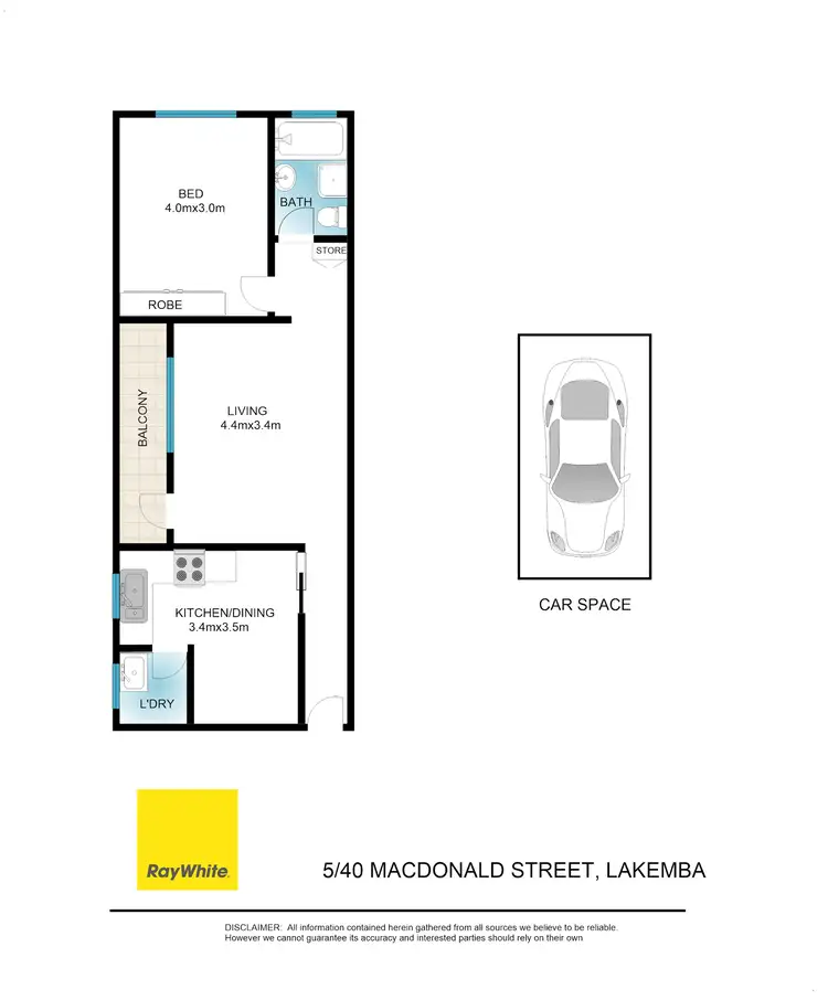 Floorplan of Homely unit listing, Unit 5/40 Macdonald Street, Lakemba NSW 2195