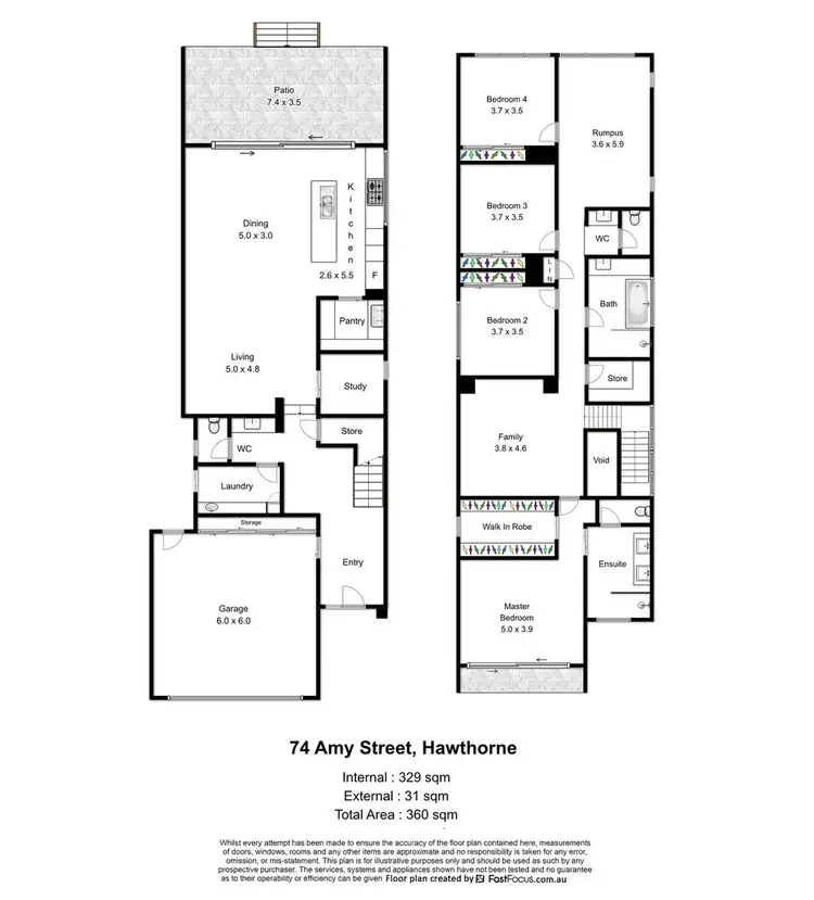 Floorplan of Homely house listing, 74 Amy Street, Hawthorne QLD 4171