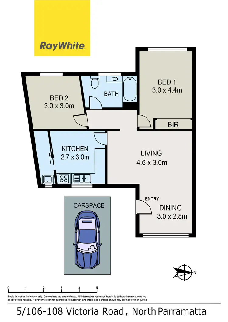 Floorplan of Homely unit listing, 5/106-108 Victoria Road, North Parramatta NSW 2151
