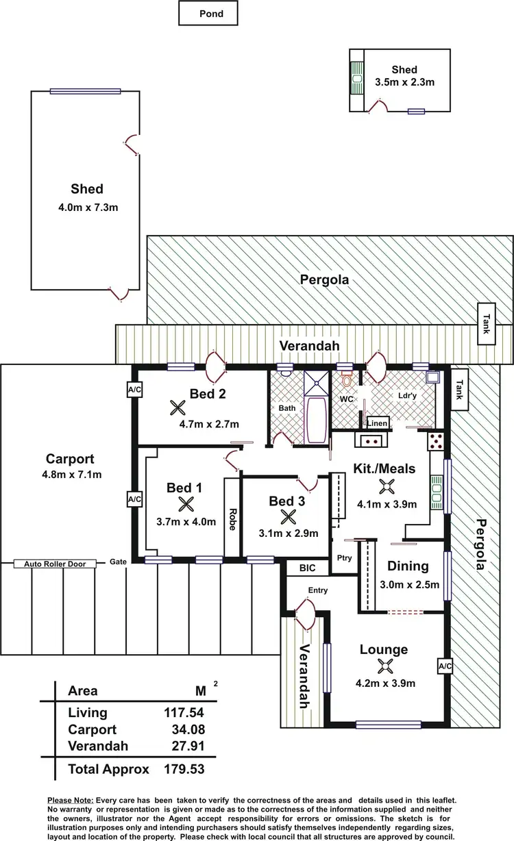 Floorplan of Homely house listing, 14 Marcian Avenue, Elizabeth Downs SA 5113