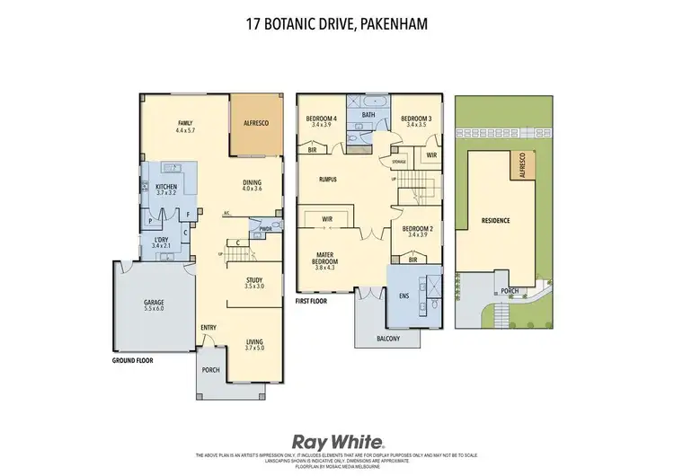 Floorplan of Homely house listing, 17 Botanic Drive, Pakenham VIC 3810