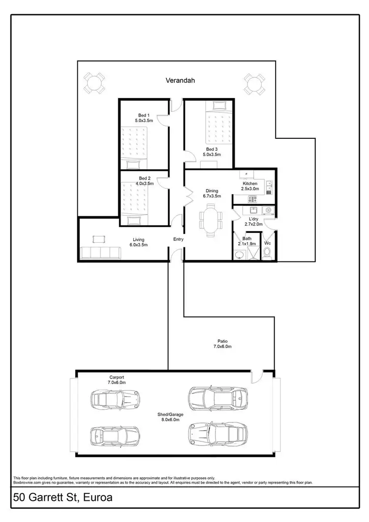 Floorplan of Homely house listing, 50 Garrett Street, Euroa VIC 3666