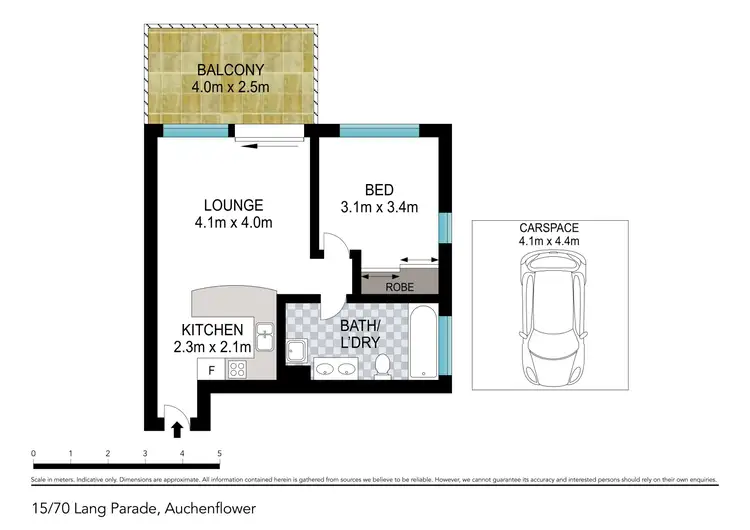 Floorplan of Homely unit listing, 15/70 Lang Parade, Auchenflower QLD 4066