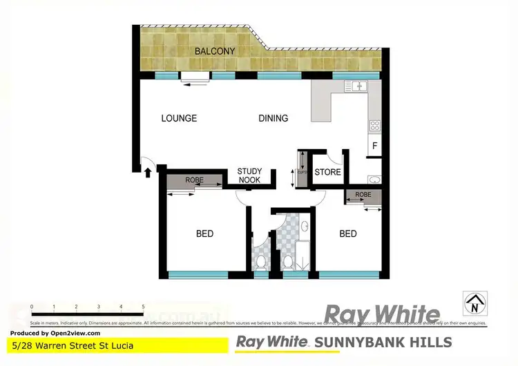 Floorplan of Homely apartment listing, 5/28 Warren Street, St Lucia QLD 4067
