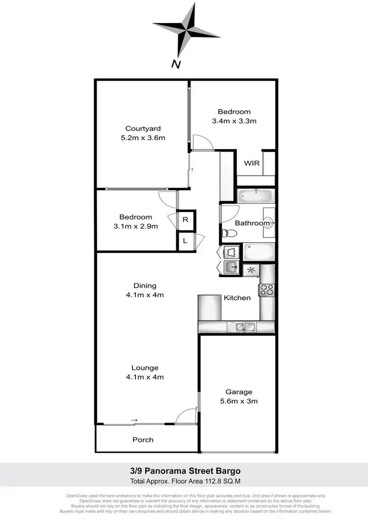 Floorplan of Homely house listing, 3/9 Panorama Street, Bargo NSW 2574