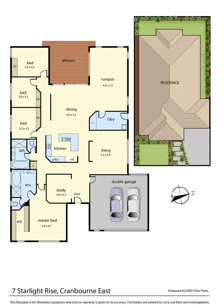 Floorplan of Homely house listing, 7 Starlight Rise, Cranbourne East VIC 3977