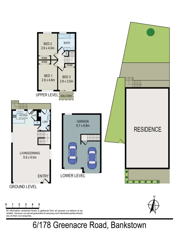 Floorplan of Homely townhouse listing, 6/178 Greenacre Road, Bankstown NSW 2200
