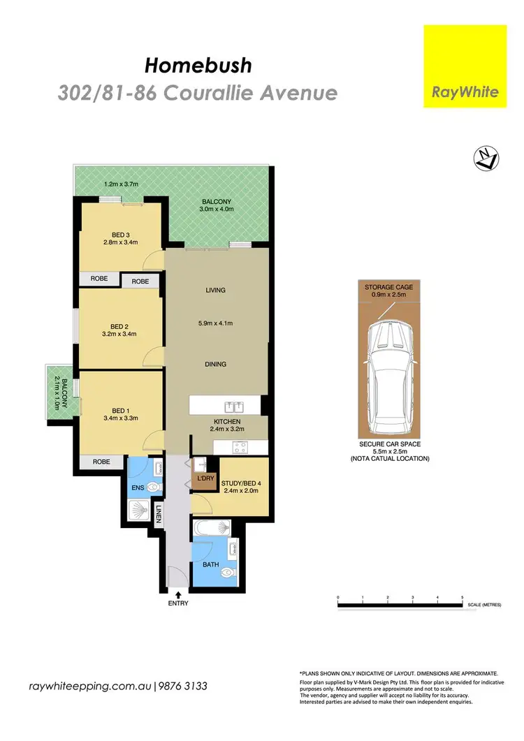 Floorplan of Homely apartment listing, D302/81-86 Courallie Avenue, Homebush West NSW 2140
