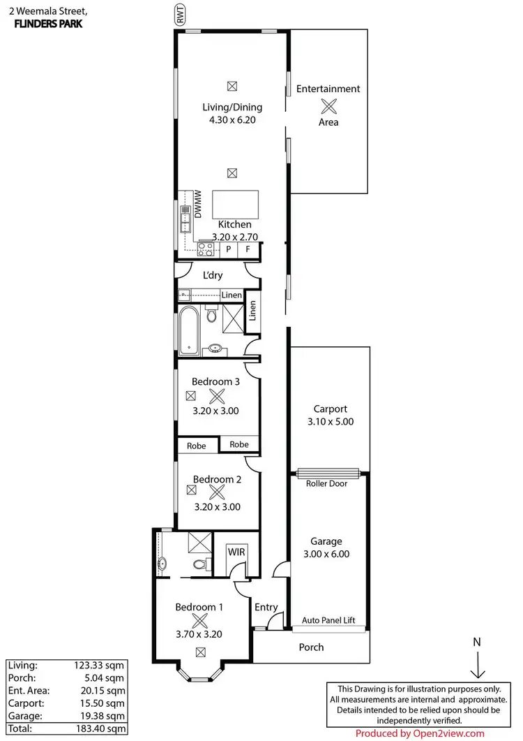 Floorplan of Homely house listing, 2 Weemala Street, Flinders Park SA 5025