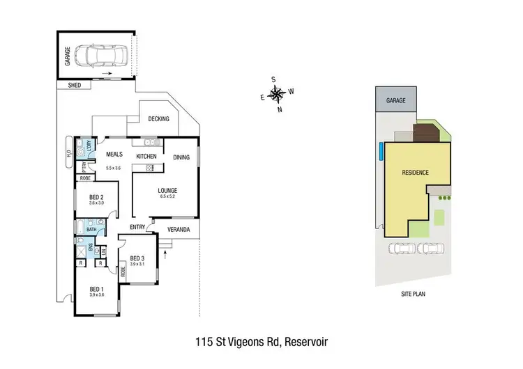 Floorplan of Homely unit listing, 115 St Vigeons Road, Reservoir VIC 3073