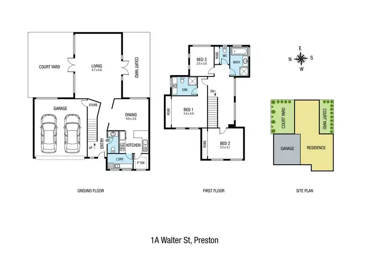 Floorplan of Homely townhouse listing, 1A Walter Street, Preston VIC 3072