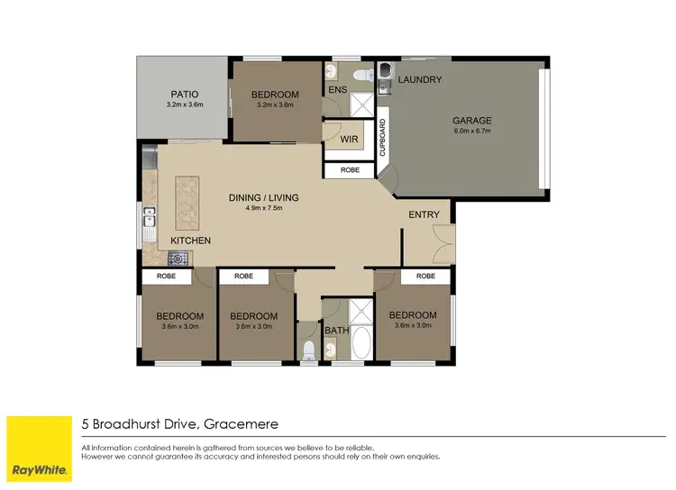 Floorplan of Homely house listing, 5 Broadhurst Drive, Gracemere QLD 4702