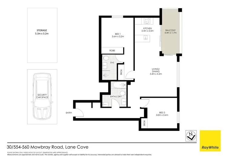 Floorplan of Homely apartment listing, 30/554 Mowbray Road, Lane Cove NSW 2066