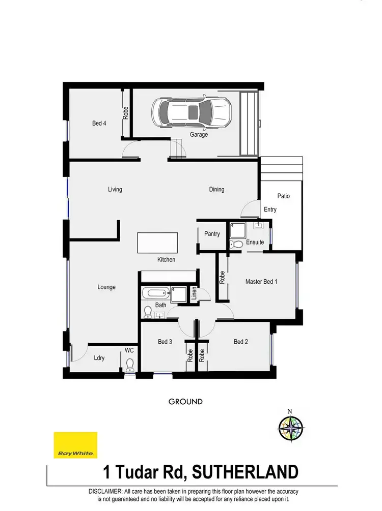 Floorplan of Homely house listing, 1 Tudar Road, Sutherland NSW 2232