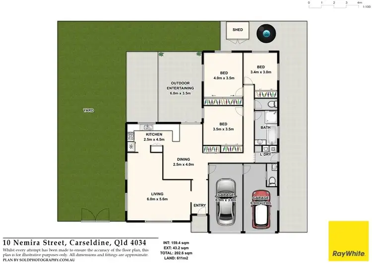 Floorplan of Homely house listing, 10 Nemira Street, Carseldine QLD 4034