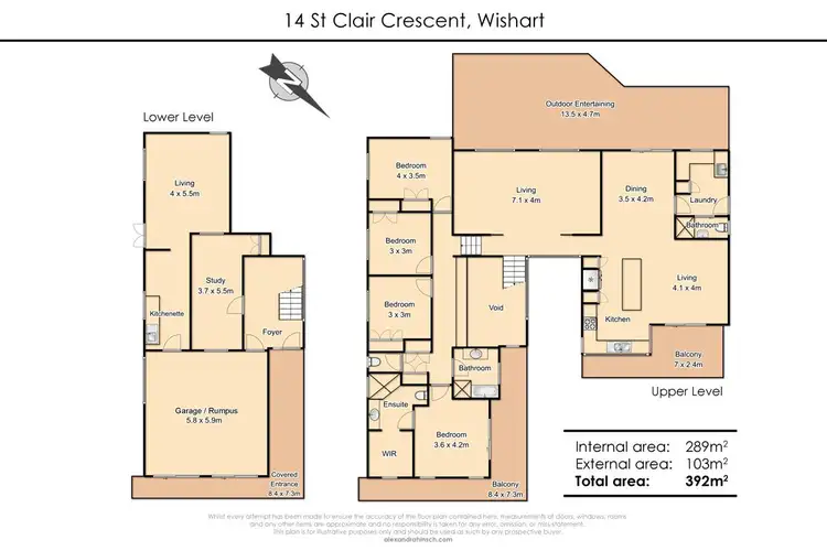 Floorplan of Homely house listing, 14 Saint Clair Crescent, Wishart QLD 4122