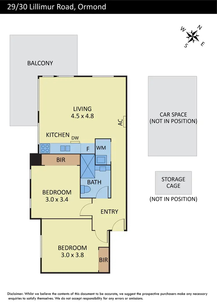 Floorplan of Homely apartment listing, 29/30 Lillimur Road, Ormond VIC 3204