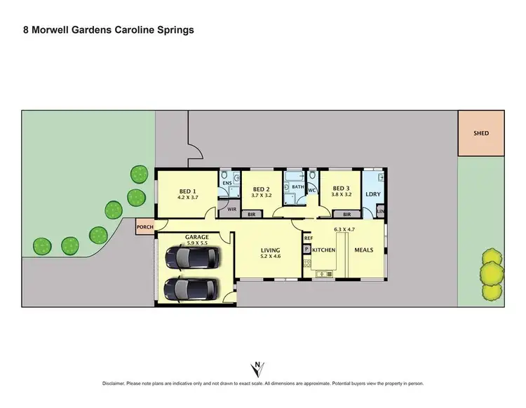 Floorplan of Homely house listing, 8 Morwell Gardens, Caroline Springs VIC 3023