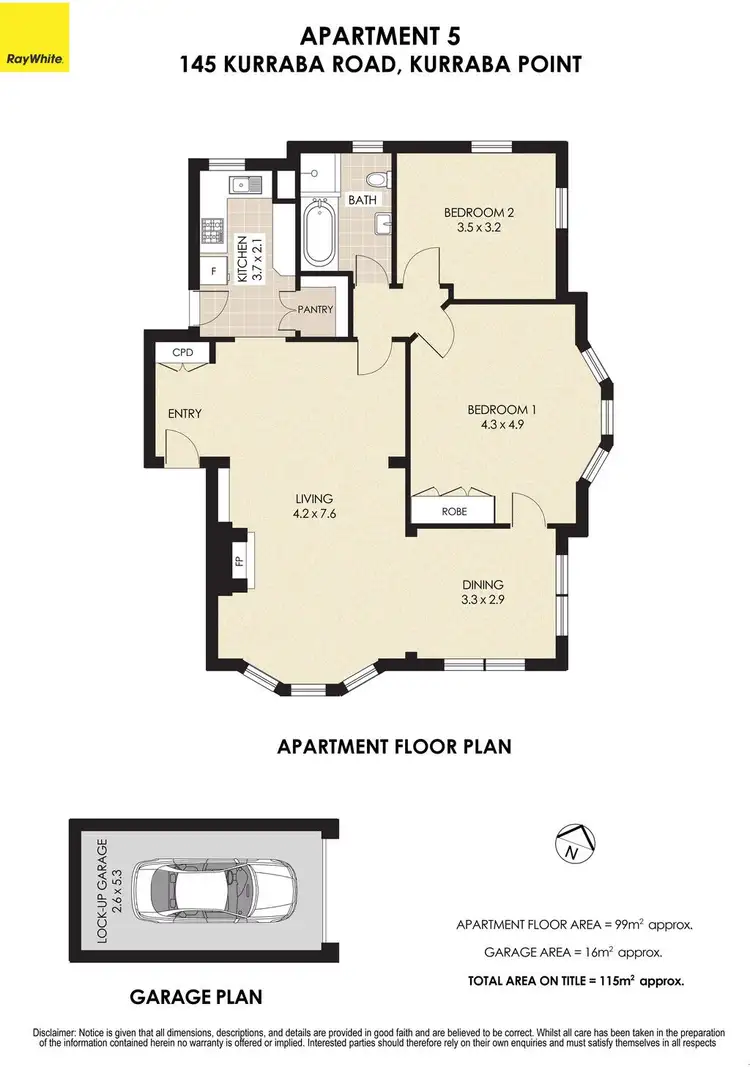 Floorplan of Homely apartment listing, 5/145 Kurraba Road, Kurraba Point NSW 2089