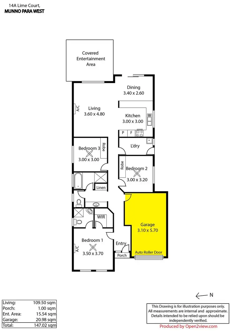 Floorplan of Homely house listing, 14a Lime Court, Munno Para West SA 5115