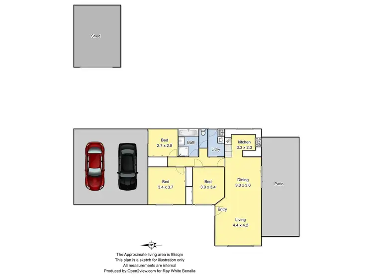 Floorplan of Homely house listing, 34 Witt Street, Benalla VIC 3672