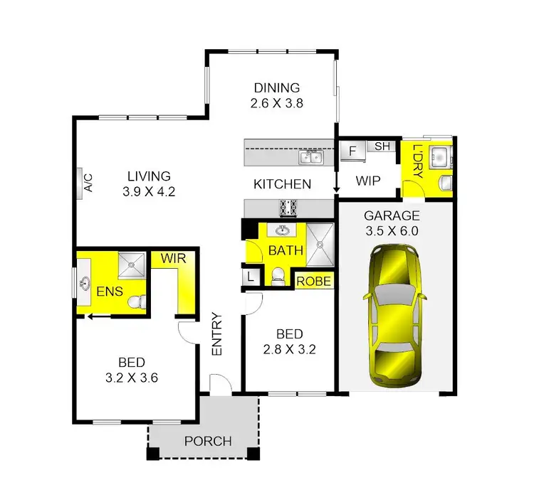 Floorplan of Homely house listing, 38A Pettitt Crescent, Norlane VIC 3214