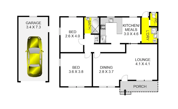 Floorplan of Homely house listing, 4 Dearborn Parade, Corio VIC 3214
