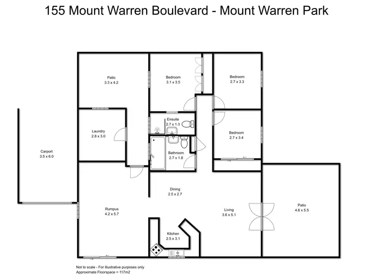 Floorplan of Homely house listing, 155 Mount Warren Boulevard, Mount Warren Park QLD 4207