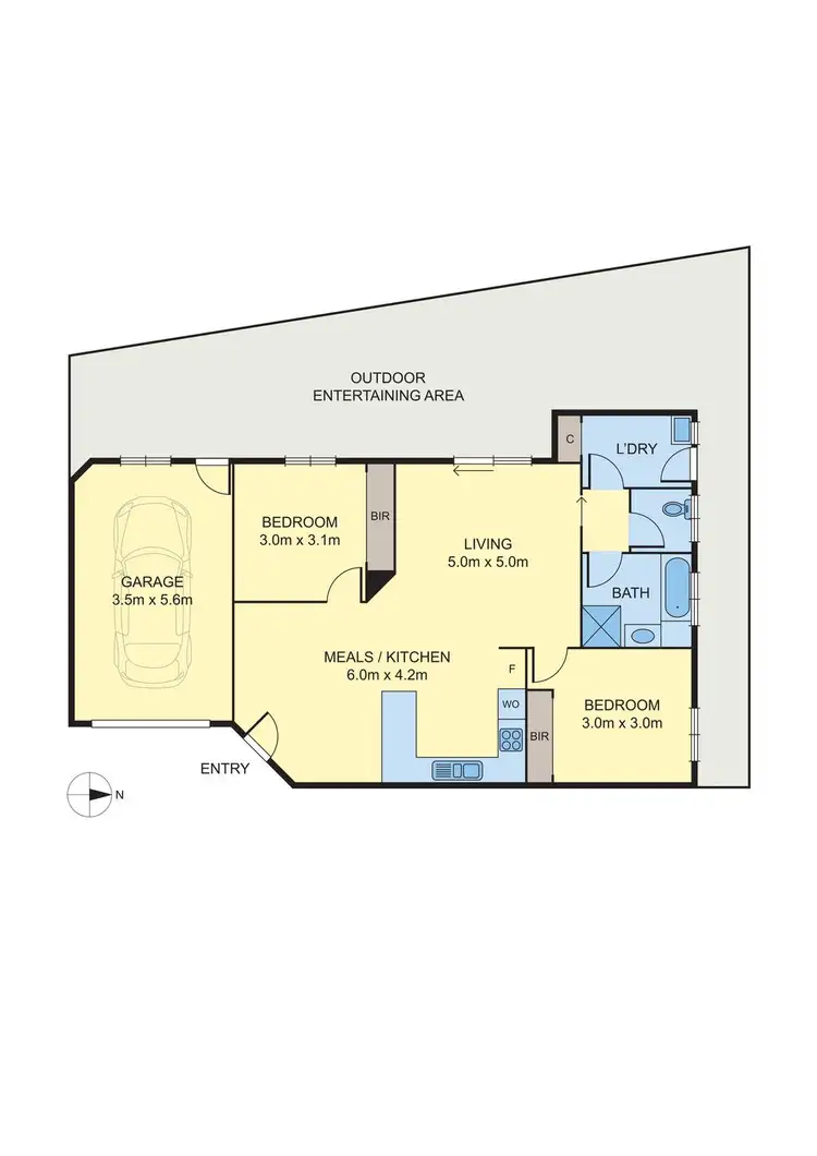 Floorplan of Homely unit listing, 3/861 Pascoe Vale Road, Glenroy VIC 3046