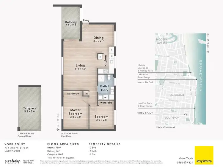 Floorplan of Homely unit listing, 7/3 'York Point', Ahern Street, Labrador QLD 4215
