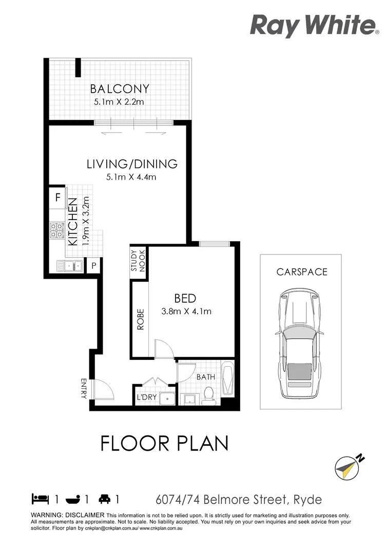 Floorplan of Homely apartment listing, 6074/74B Belmore Street, Ryde NSW 2112