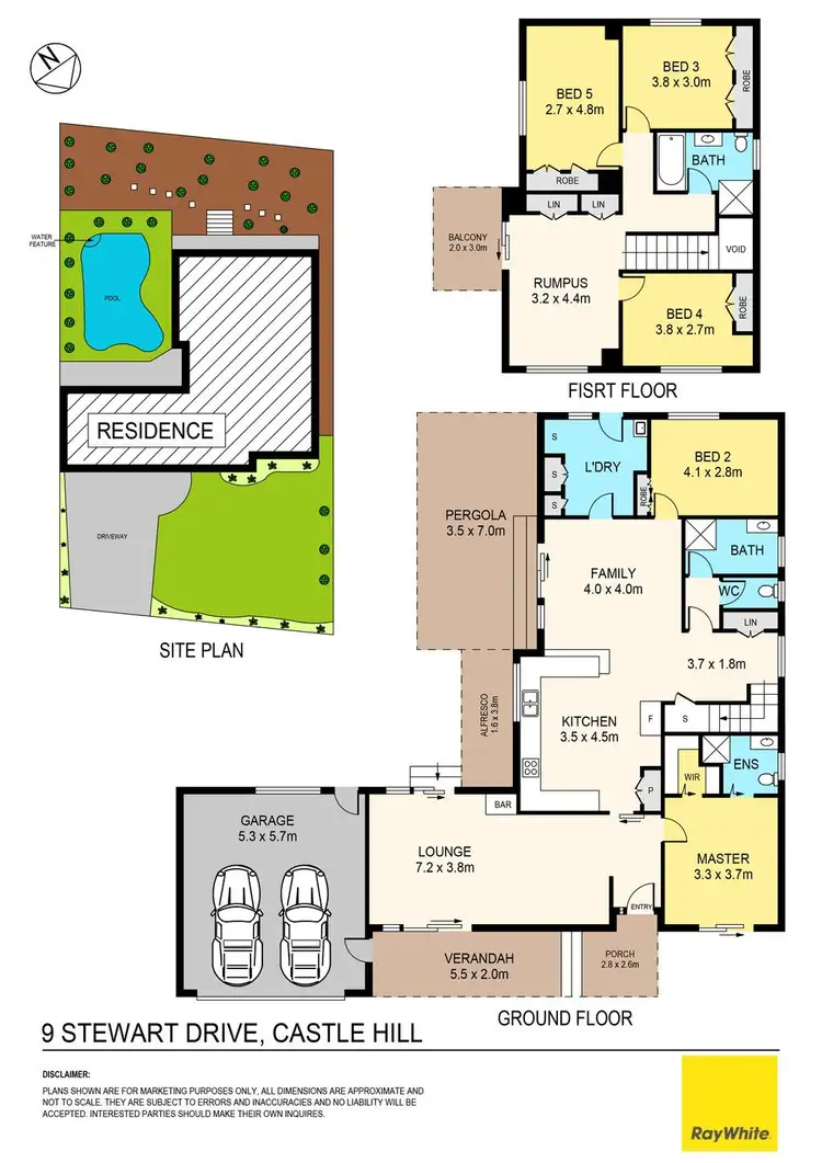 Floorplan of Homely house listing, 9 Stewart Drive, Castle Hill NSW 2154