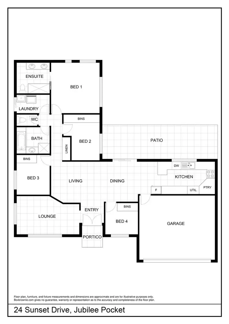 Floorplan of Homely house listing, 24 Sunset Drive, Jubilee Pocket QLD 4802